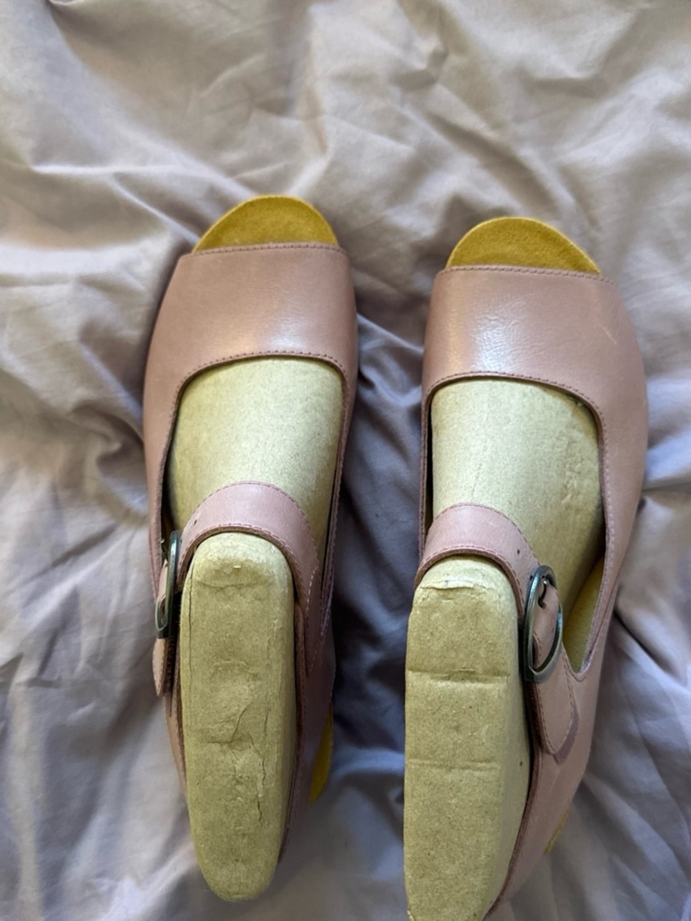 Dansko Mauve Leather Buckle Sandals - Picture 2 of 3